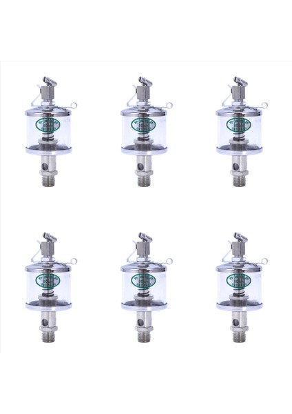 6x 50ML Motor Makinesi Yağ Yağ Yerçekimi Damla Yem Yağlayıcı Açık+Gümüş (Yurt Dışından)