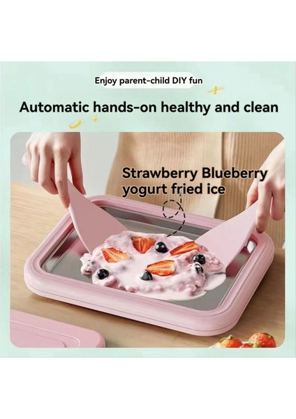 Kızarmış Yoğurt Makinesi Ev Yapımı Mini Kızarmış Buz Makinesi Anında Soğuk Plaka Haddelenmiş Dondurma Beyaz Yapmak Için Ideal (Yurt Dışından) fırsatları