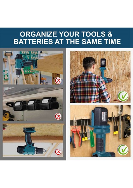 Makita 18V Için 10 Paket Alet Montajı Makita Için Pil Tutucu 18V Pil Montajları/askı/rıhtım Tutucu (Yurt Dışından) modelleri