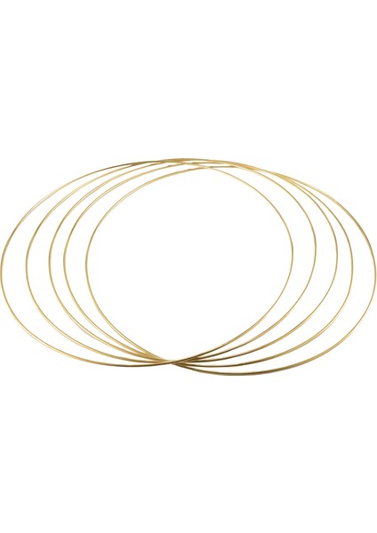 5 Paket 14 Inç Büyük Metal Çiçek Çember Çelenk Makramı Dıy Çelenk Dekoru Için Altın Kasnak Halkaları Rüya Yakalayıcı ve Makrome Duvar Asma El Sanatları (Yurt Dışından)