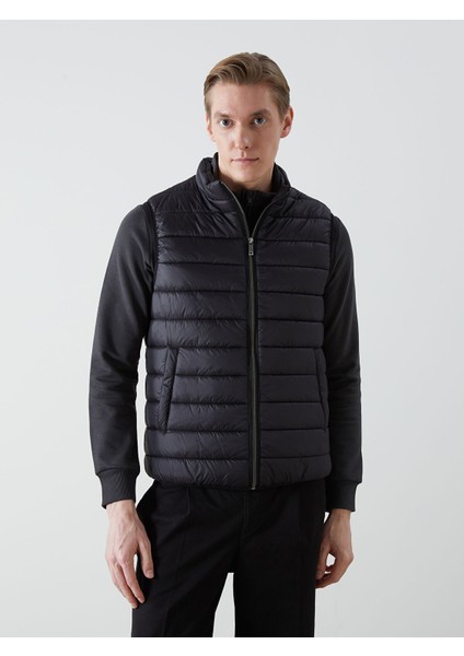 Yeni Sezon Standart Kalıp Dik Yaka Erkek Şişme Yelek