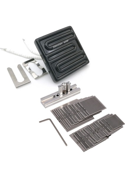 1 Set Üst Seramik Isıtıcı Isıtma Plakası ve 1 Set Doğrudan Isıtma Bga Şablonlar Şablonları + Fikstür Kalay Lehim Top Aletleri (Yurt Dışından)