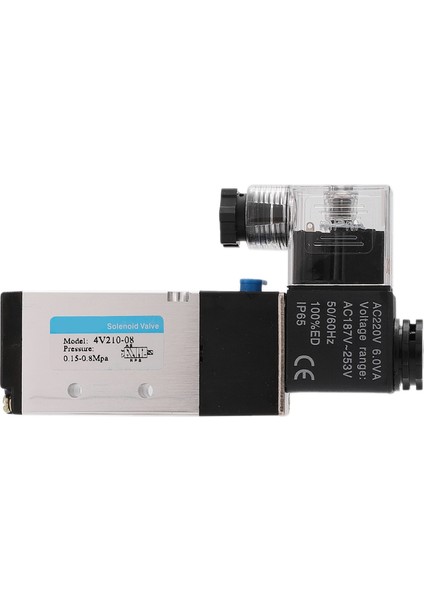 Pnömatik Elektrik Solenoid Valf 5 Yolu 2 Konum Kontrol Hava Gaz Manyetik Valf 220V Volt 8mm Hortum Bağlantısı (Yurt Dışından)