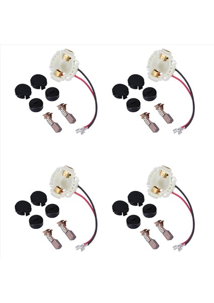 4 Karbon Fırçası+Kapaklar+Kapak Kapaklarını Ayarlayın+Makita 638921-2 638448-2 CB430 BGA450 BGA452 BJS160 BJS161 (Yurt Dışından)