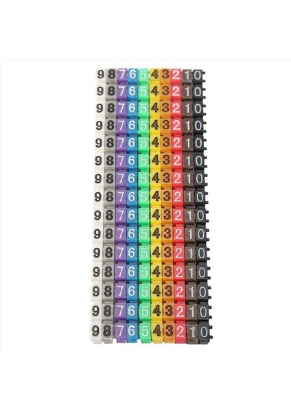 Klipsli Dize Kablo Işaretçisi Kutulu Plastik Numara Tel Etiket Tüpü Renk Kablo Işaretçisi (300 Pcs Kcm-1 5mm) (Yurt Dışından) modelleri