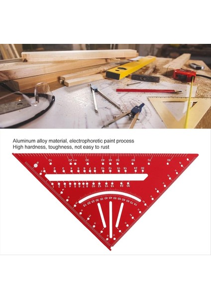 Carpenter Meydanı 7inch T Kare Çok Amaçlı Marangoz Araçları Kare Prestor Curtur Mynsıge Gauge Saw Gauge Kırmızı (Yurt Dışından) fiyatları