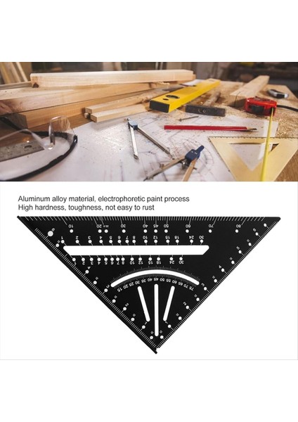 Carpenter Meydanı 7inch T Kare Çok Amaçlı Marangoz Araçları Kare Prestor Curtur Mynsıge Gauge Saw Gauge Kırmızı (Yurt Dışından) fırsatları