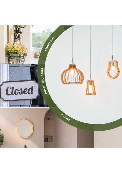 4pcs 2m x 1 5mm Ayarlanabilir Resim Asılı Tel Kit-Ağır Görev Paslanmaz Çelik Tel Halat 60LBS&#39 Ye Kadar Tutar (Yurt Dışından) modelleri