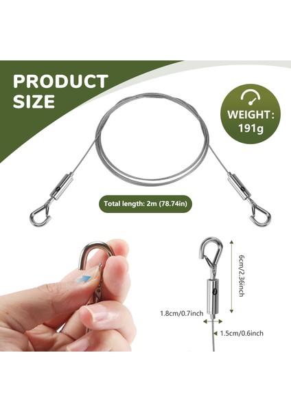 4pcs 2m x 1 5mm Ayarlanabilir Resim Asılı Tel Kit-Ağır Görev Paslanmaz Çelik Tel Halat 60LBS&#39 Ye Kadar Tutar (Yurt Dışından) fırsatları