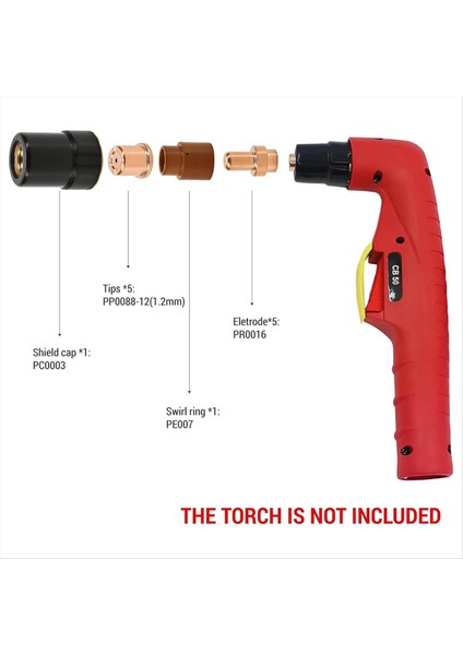 12PCS Plazma Elektrot Kesici Tipleri Kesim Kesim Sarf Malzemesi Versa-Cut 40 Kesici Için Uyumlu (Yurt Dışından) indirimleri