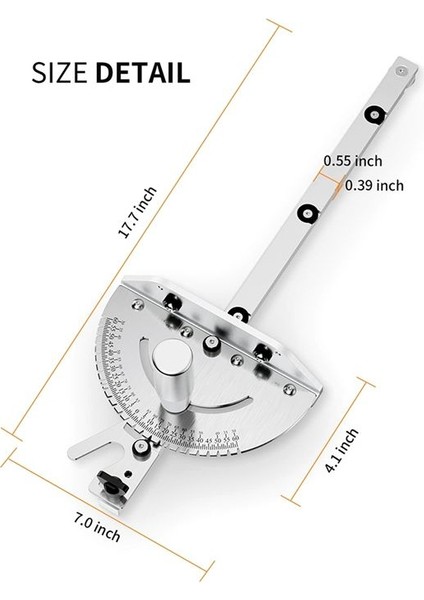 Hassas Geter Göstergesi Tablo Testere 120 Açılı Uçlu Mezar Göstergesi ve Masa Testere Için Tekrarlayan Kesme Flip Durağı (Yurt Dışından) fiyatları