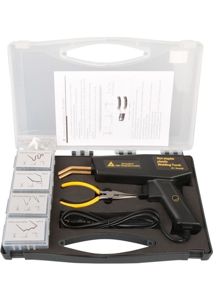 120W Sıcak Stapler Plastik Kaynak Makinesi Araç Tampon Onarım Kiti Sıcak Zımba Makine Araç Tampon Çatlak Onarım Araçları Ab Fiş (Yurt Dışından)