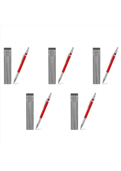 60 Adet Gümüş Çizgi Yatıkları Metal Işaret Mekanik Kaynak Pipefitters Fabrikasyon Kırmızı (Yurt Dışından)