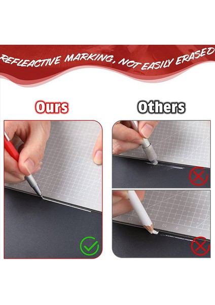 60 Adet Gümüş Çizgi Yatıkları Metal Işaret Mekanik Kaynak Pipefitters Fabrikasyon Kırmızı (Yurt Dışından) modelleri