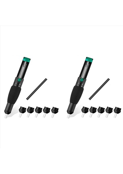 Çift Halka Desoldering Emme Pompası Plastik Güçlü Lehim Emme Vakum Desolder Ekstra 10 Nozul (Yurt Dışından)