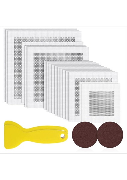 Alçıpan Tamir Yaması Kiti 18 Pcs 2/4/6/8 Inç Alüminyum Elyaf Örgü Spackle Duvar Reapair Yama Kiti (Yurt Dışından)