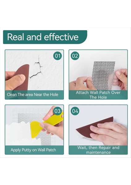 Alçıpan Tamir Yaması Kiti 18 Pcs 2/4/6/8 Inç Alüminyum Elyaf Örgü Spackle Duvar Reapair Yama Kiti (Yurt Dışından) modelleri