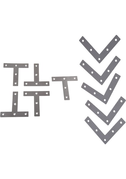 10 Pcs Açı Plaka Köşe Brace Düz Onarım Braketi 80MM x 80MM 5 Pcs L Şekil ve 5 Pcs T Şekil (Yurt Dışından) fırsatları