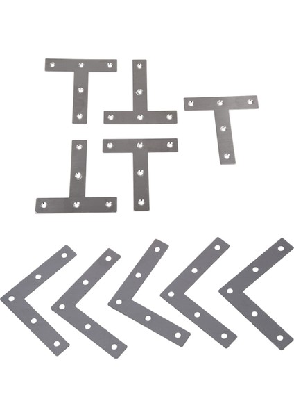 10 Pcs Açı Plaka Köşe Brace Düz Onarım Braketi 80MM x 80MM 5 Pcs L Şekil ve 5 Pcs T Şekil (Yurt Dışından) indirimleri