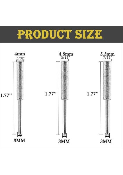 21PCS Elmas Chainsaw Bileme 1/8inch Sertlik Burr Taşlama Taş Testere Bileme Kiti (Yurt Dışından) fiyatları