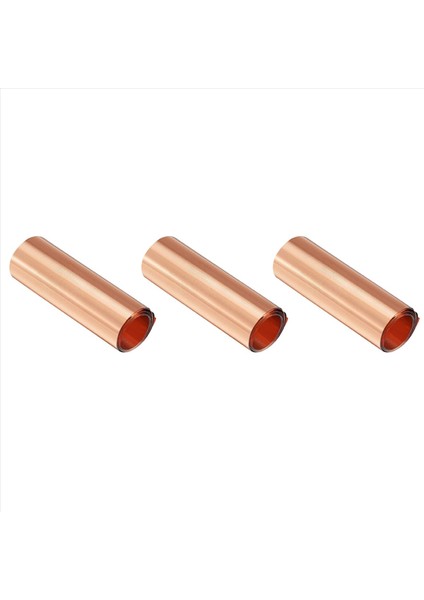 3x Bakır Tabaka Rulosu Metal Folyo Plakası 1000MM x 100MM x 0 03MM (Yurt Dışından)