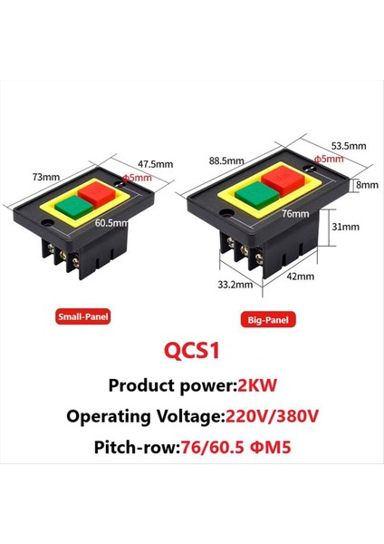 Kontrol Düğmesi Qcs1 Üç Fazlı Öğütücü Pres Toka Tezgah Matkap Takımı Aleti Küçük Plaka Durdurma Başlangıç Anahtarı (Yurt Dışından) fırsatları