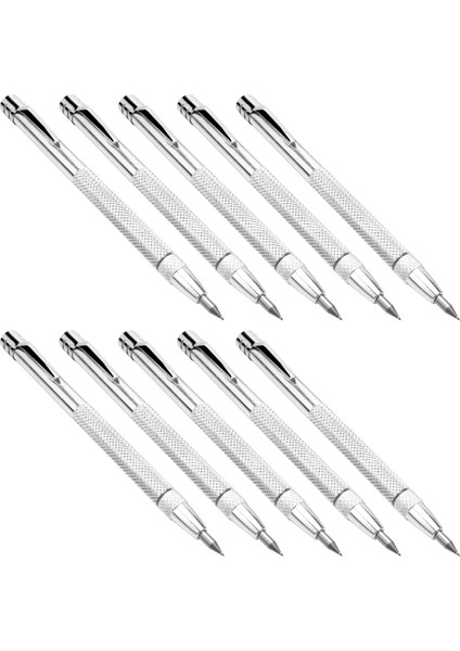 10 Adet Tungsten Karbür Scriber Mıknatıslı Alüminyum Dribriber Seramik Cam Mermer Için Klipli Klipli Gravür Kalemi (Yurt Dışından)