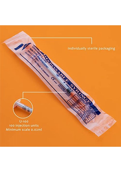 30G (8mm Uzunluğunda) Laboratuvar Malzemeleri ile 50PCS/PAKET 1ml Şırınga Ayrı Ayrı Mühürlü Paket (Yurt Dışından) fırsatları