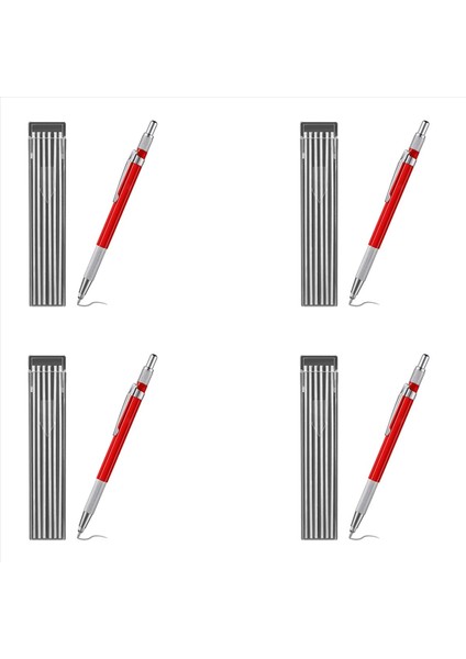 48 Pcs Gümüş Çizgi Yatıkları Metal Işaret Mekanik Kaynak Pipefitters Fabrikasyon Kırmızı (Yurt Dışından)