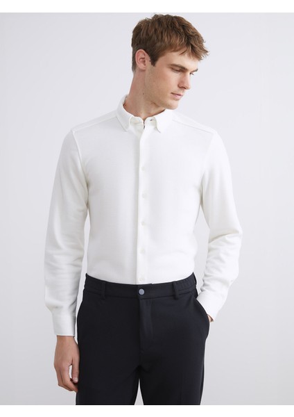 Yeni Sezon Regular Fit Desenli Uzun Kollu Erkek Gömlek