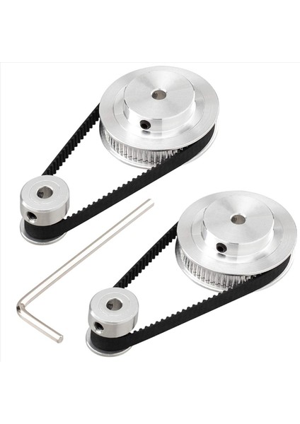 6 Kit Gt2 Senkron Tekerlek 20 ve 60 Diş 5mm Delik 6 Adet Uzunluğa Sahip Alüminyum Zamanlama Kasnağı 200MM Genişlik 6mm Kayış (Delik 5mm) (Yurt Dışından) fiyatları