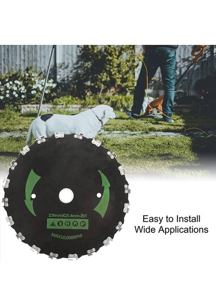 2pcs 9 Inç Zincir Testere Diş Biçme Bıçağı 14 Diş Testere Fırça Kesici Çimen Ağır Hizmet (A) (Yurt Dışından) fırsatları