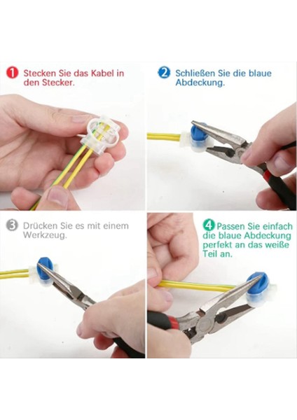 Robotik Çim Biçme Makinesi Konektörleri 3 Pin 314 Kablo Bağlantısı Gardena/husqvarna/worx 100 Pcs Için Terminal Tel Konektörleri (Yurt Dışından) fiyatları