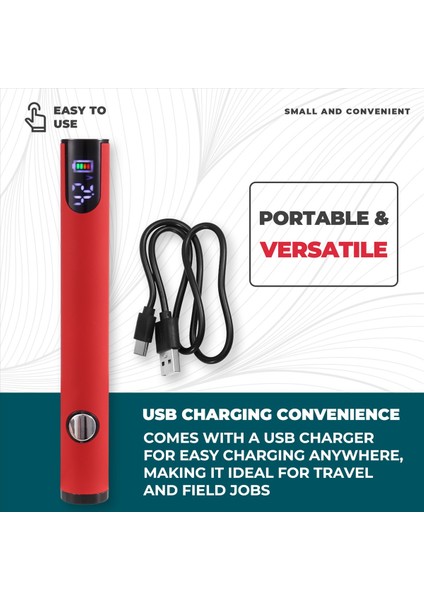 510 Iplik Pil Sepeti Kalem Başsız Elektrikli Havalandırma Demir Ayarlanabilir Sıcaklık Mini Lehimleme Demir Kit Kırmızı (Yurt Dışından) fırsatları