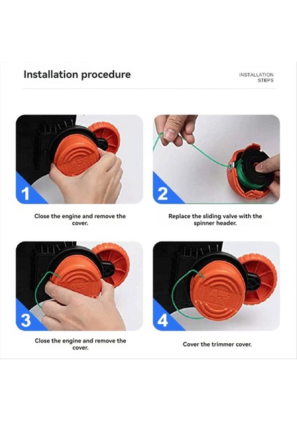 3pcs Düzeltici Makara Hattı + 1 Pcs Cap SF-080-BKP/90583594 GH3000 LST540 LST540B GH3000R Çim Biçme Makinesi Aksesuarları Için Değiştirin (Yurt Dışından) modelleri