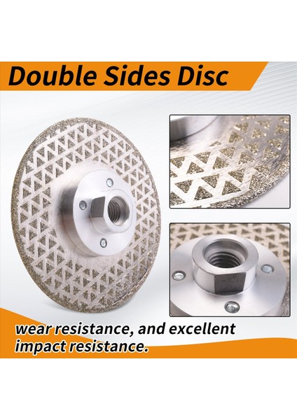 M14 Vakum Ahırlı Elmas Kesme Tekerlek Testere Bıçağı Çift Yan Disk Mermer Beton Seramik Karo Kesme 115MM (Yurt Dışından) indirimleri