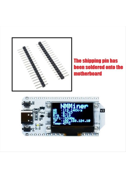 Nerdminer Için 119KH/S Karma Oranı 0 96IN OLED Ekran Bitcoin Solo Miner Nerd Madenci Btc Piyango Miner Lehimleme Pimi Başlığı (Yurt Dışından) fırsatları