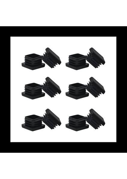 1000PCS 1 Inç Kare Tüp Uç Kapak Plastik Tapalar Tüp Uç Kapaklar Boru Kapağı Kapak Tüpü Ekleme Sandalyesi Kayma Tapaları (Yurt Dışından)