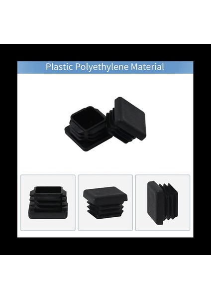 1000PCS 1 Inç Kare Tüp Uç Kapak Plastik Tapalar Tüp Uç Kapaklar Boru Kapağı Kapak Tüpü Ekleme Sandalyesi Kayma Tapaları (Yurt Dışından) fırsatları