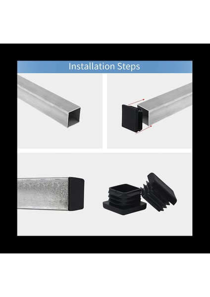 1000PCS 1 Inç Kare Tüp Uç Kapak Plastik Tapalar Tüp Uç Kapaklar Boru Kapağı Kapak Tüpü Ekleme Sandalyesi Kayma Tapaları (Yurt Dışından) indirimleri