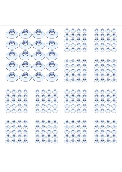 300PCS Şeffaf Vantuzlar Plastik Emme Bardağı Açık Hava Mutfak Banyo Pencere 20MM Için Kancasız Pedler (Yurt Dışından)