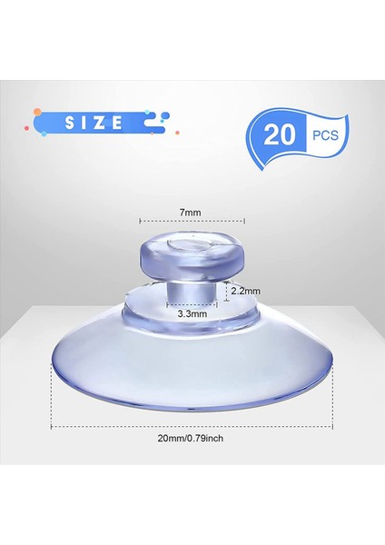 300PCS Şeffaf Vantuzlar Plastik Emme Bardağı Açık Hava Mutfak Banyo Pencere 20MM Için Kancasız Pedler (Yurt Dışından) fiyatları