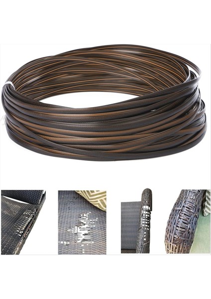 120 Ft Hasır Onarım Kiti Plastik Hasır Onarım Malzemeleri Veranda Için Görünür Şeritli Gradyan Koyu Kahverengi (Yurt Dışından) fırsatları