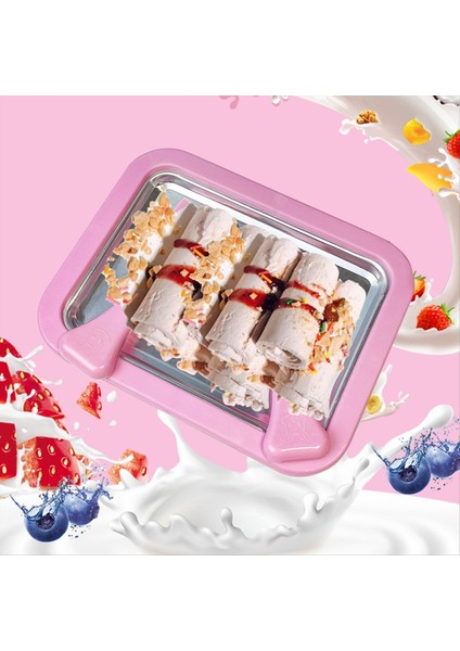 Kızarmış Yoğurt Makinesi Ev Yapımı Mini Kızarmış Buz Makinesi Anında Soğuk Plaka Haddelenmiş Dondurma Sarı Yapmak Için Ideal (Yurt Dışından) fiyatları