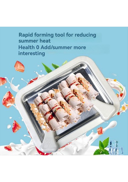 Kızarmış Yoğurt Makinesi Ev Yapımı Mini Kızarmış Buz Makinesi Anında Soğuk Plaka Haddelenmiş Dondurma Sarı Yapmak Için Ideal (Yurt Dışından) modelleri