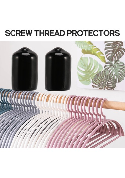 100PCS Kauçuk Uç Kapakları 9 5mm Kimlik Pvc Yuvarlak Tüp Cıvata Kapağı Kapak Vidası Koruyucular Siyah (Yurt Dışından) fiyatları