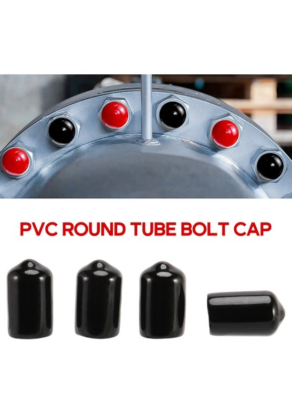 100PCS Kauçuk Uç Kapakları 9 5mm Kimlik Pvc Yuvarlak Tüp Cıvata Kapağı Kapak Vidası Koruyucular Siyah (Yurt Dışından) modelleri
