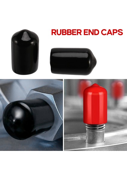 100PCS Kauçuk Uç Kapakları 9 5mm Kimlik Pvc Yuvarlak Tüp Cıvata Kapağı Kapak Vidası Koruyucular Siyah (Yurt Dışından) fırsatları