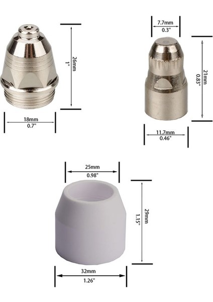 45PCS P80 Plazma Elektrot Uç Nozumu Plazma Kesme Elektrot Nozumu Plazma Sarf Malzeme P-80 Plazma (Yurt Dışından) modelleri