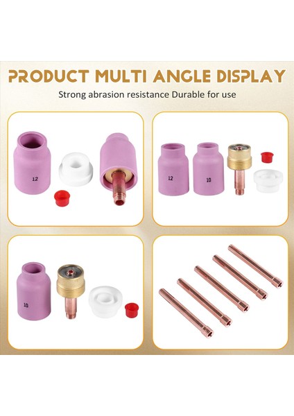 9pcs Tig Kaynak Büyük Uzun Gaz Lens ve Alümina Kupası WP17 WP18 WP26 Tıg Kolet Gövdeleri Yedekler Kit Aksesuarları (Yurt Dışından) indirimleri